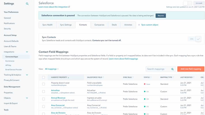 HubSpot Salesforce integration pros & cons.